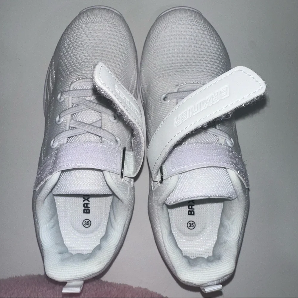 Baxinier White Cheerleading Shoes Girls Size 35 / US 3.5 Mesh Cheer Sneakers